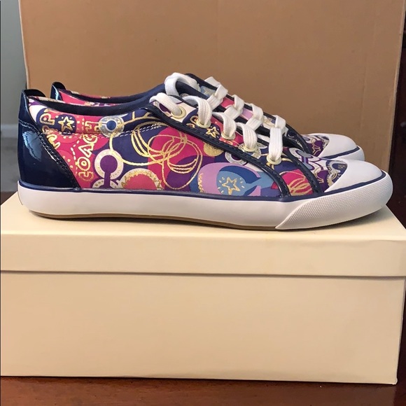 Coach Barrett Pop C Glaser Sneakers - Multi Purple - Picture 6 of 7